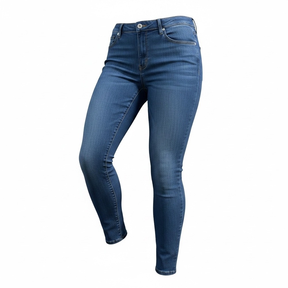 Judy Blue Womens Skinny Fit High Rise Medium Wash Denim Jeans Blue 20W - Picture 2 of 13
